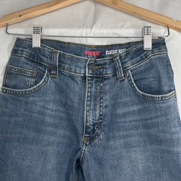 Wrangler Classic Bootcut Jeans Adjustable Waist Boys Size 14 Med Wash - Picture 2 of 16